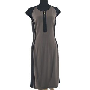 Joseph Ribkoff dress two tone stretch dress flattering sexy sz 10
